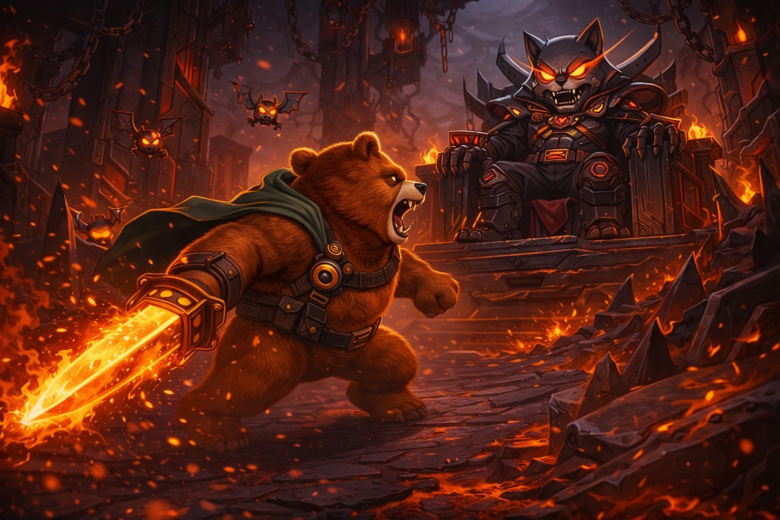 View full fiery throne artwork