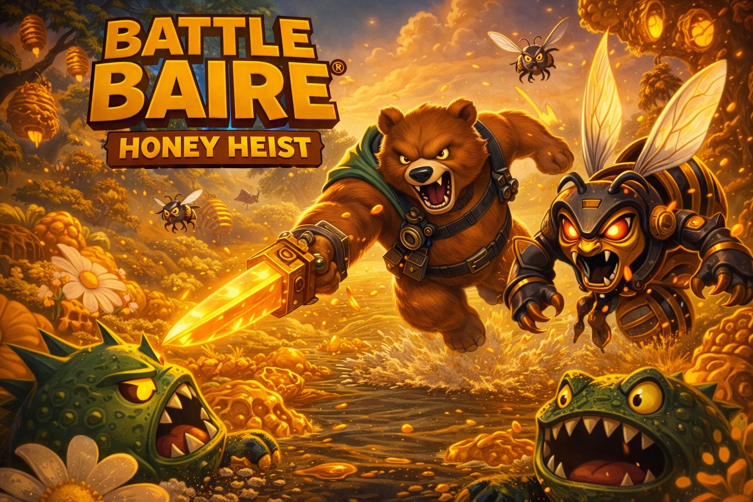 Battle Baire Honey Heist original promotional artwork