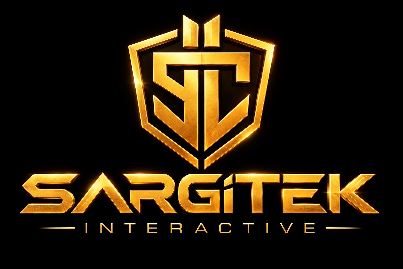 SargiTek Interactive gold shield and wordmark
