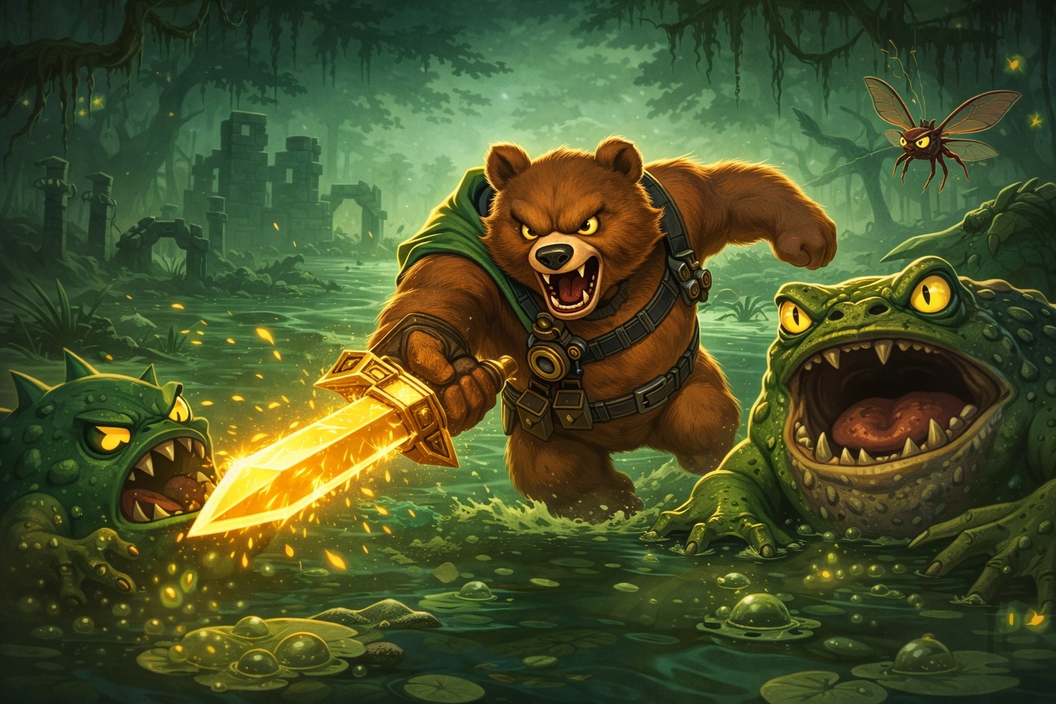 View full swamp adventure artwork